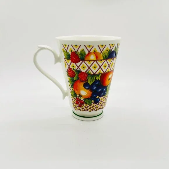 Evesham -Roy Kirkham Colorful Fruits Footed Cup - Fine Bone China - England - Picture 3 of 8